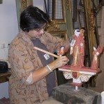 Restauration d'un bâton de procession