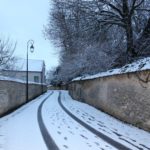 Traces dans la neige rue de Pouilly (Cliché Jean-Marie Combette).